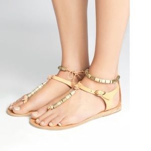 Ancient Greek Sandals Chrysso Column beads sandal